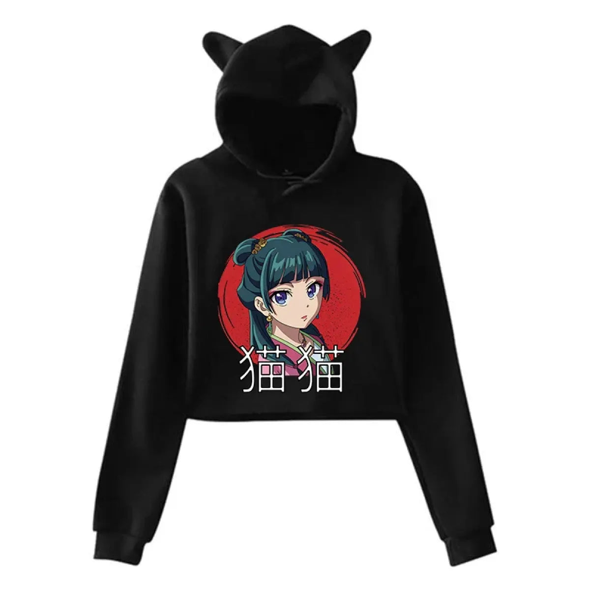 Maomao Cat Ear Cropped Hoodie - The Apothecary Diaries - Women’s Clothing & Accessories - Hoodie - 6