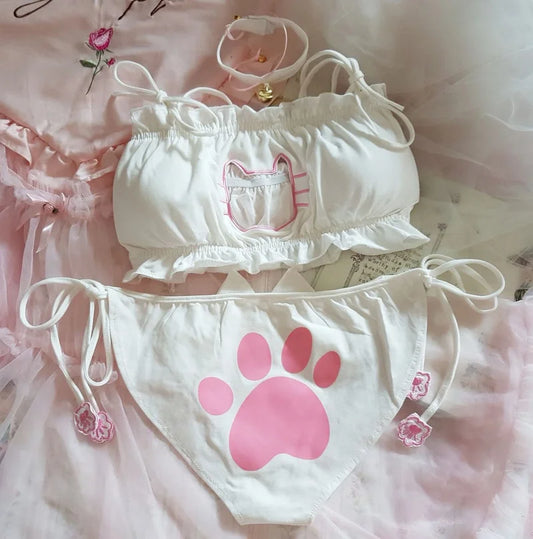 Cat Girl Lolita Lingerie Set - White / One Size - Women’s Clothing & Accessories - Lingerie - 2 - 2024