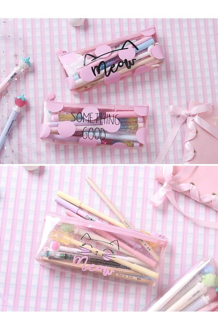 Transparent Cat Pencil Cases - Stationary & More - Clothing - 7 - 2024