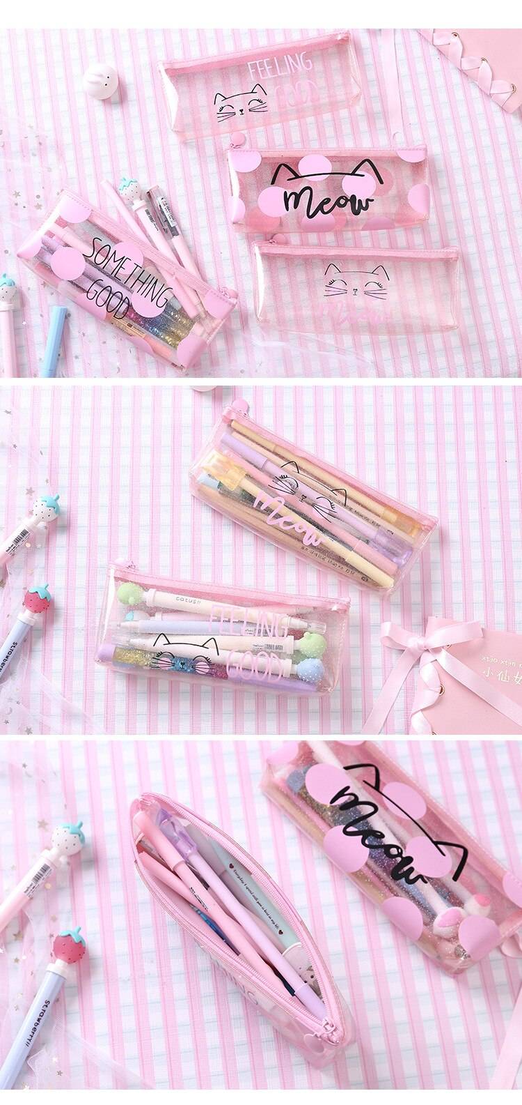 Transparent Cat Pencil Cases - Stationary & More - Clothing - 8 - 2024