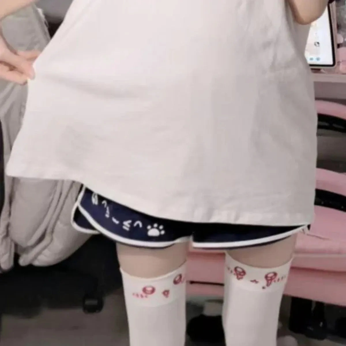 Harajuku Cat Print Summer Shorts - Bottoms - Women’s Shorts - 2