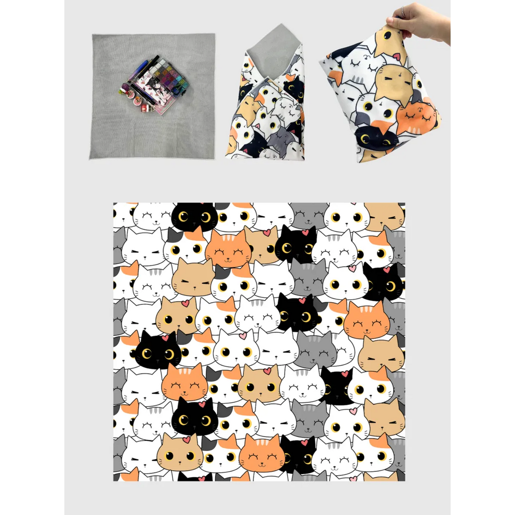 Magic Cat Print Makeup Bag - Harajuku Style - Pouch / Makeup Bag - 1