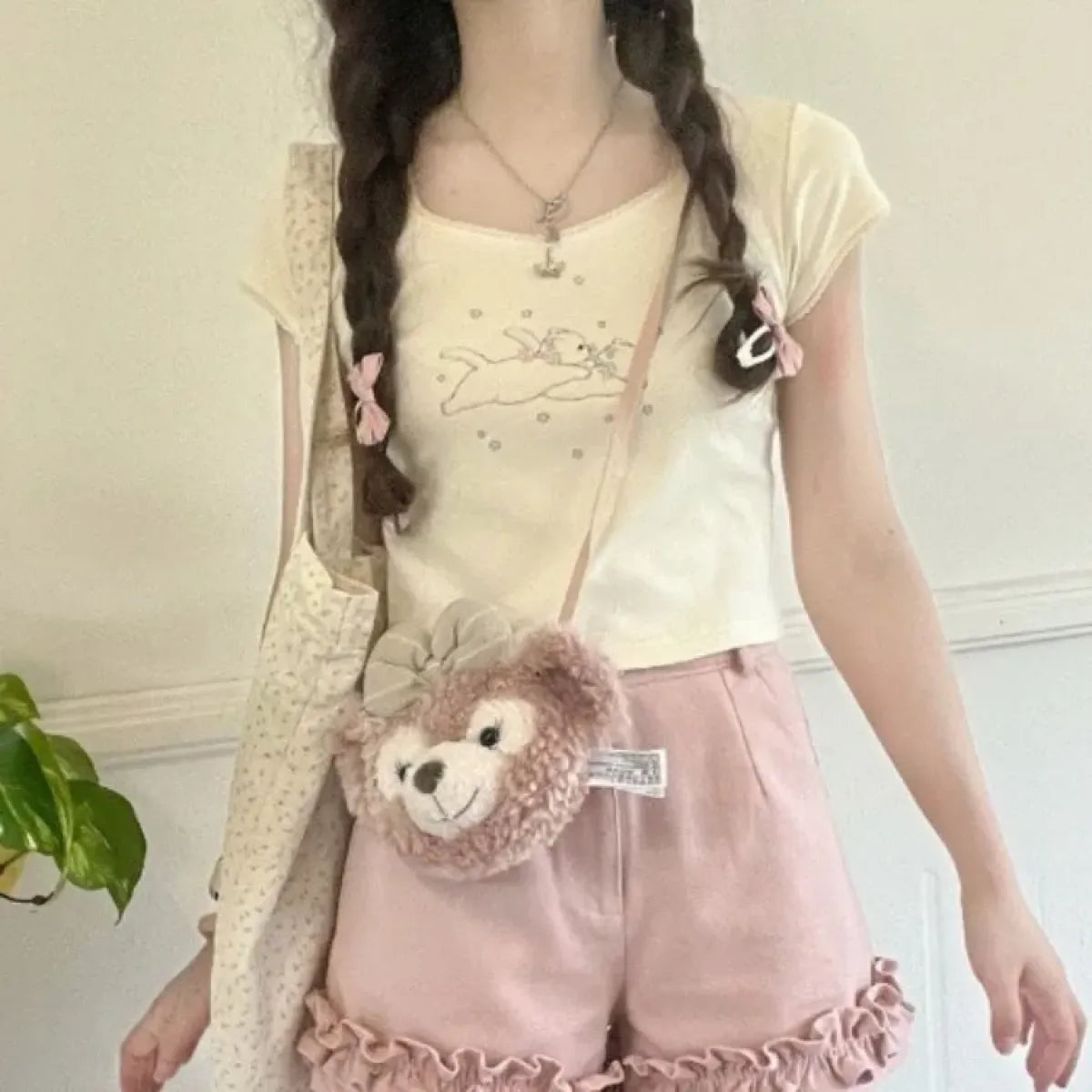 Kawaii Cat Print Slim Fit Tee - T-Shirts - T-Shirt - 3