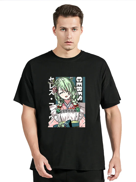 VTuber Hololive Ceres Fauna Waifu T-shirt - Black / XS - T-Shirts - Shirts & Tops - 1 - 2024