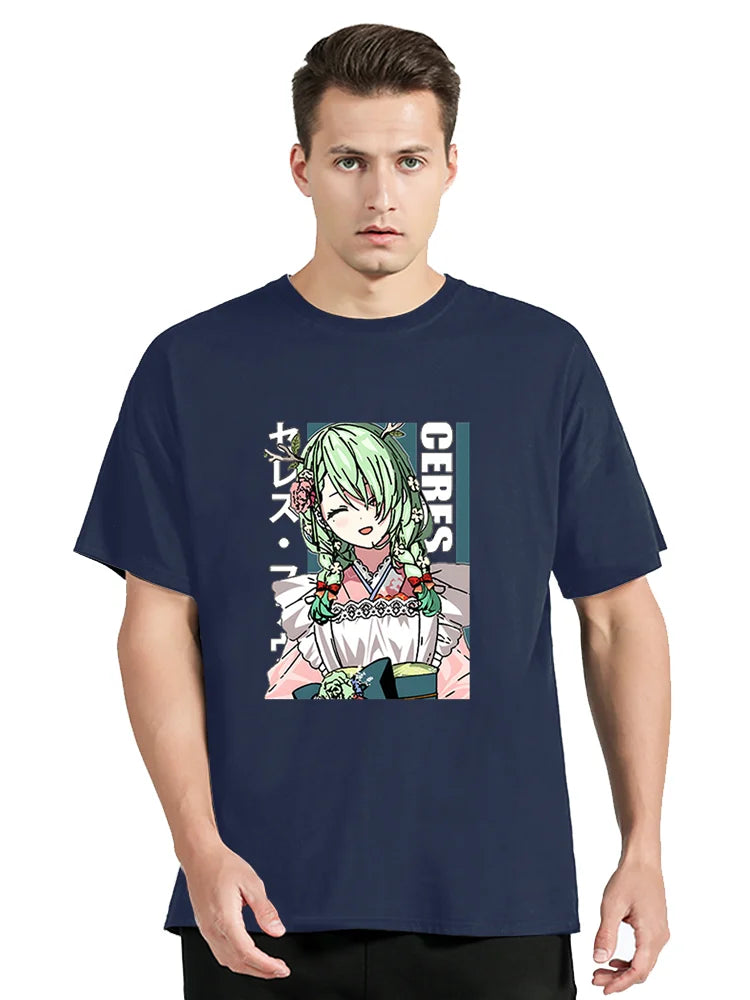 VTuber Hololive Ceres Fauna Waifu T-shirt - Blue / XS - T-Shirts - Shirts & Tops - 4 - 2024