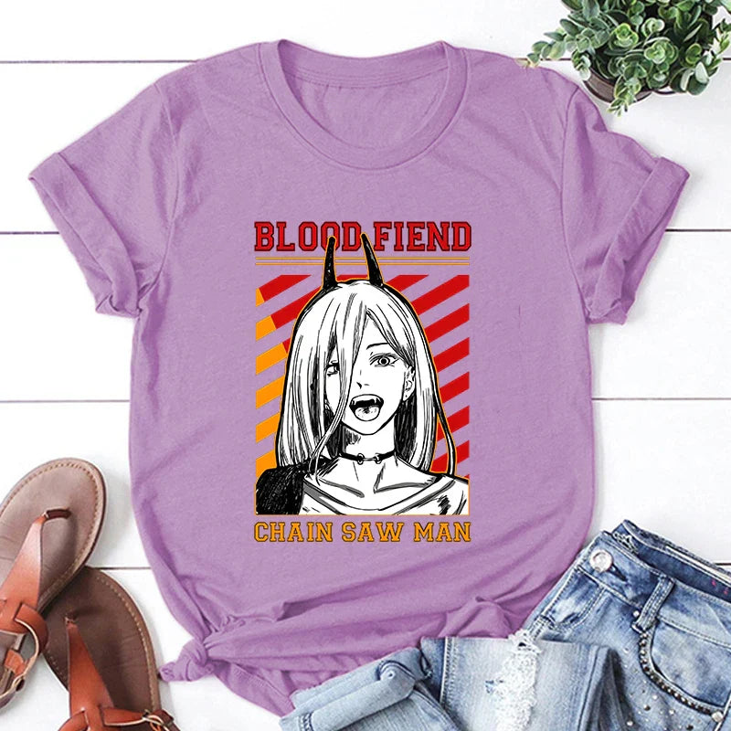 Chainsaw Man - Blood Fiend Tee - Purple / XXS - T-Shirts - Shirts & Tops - 9 - 2024