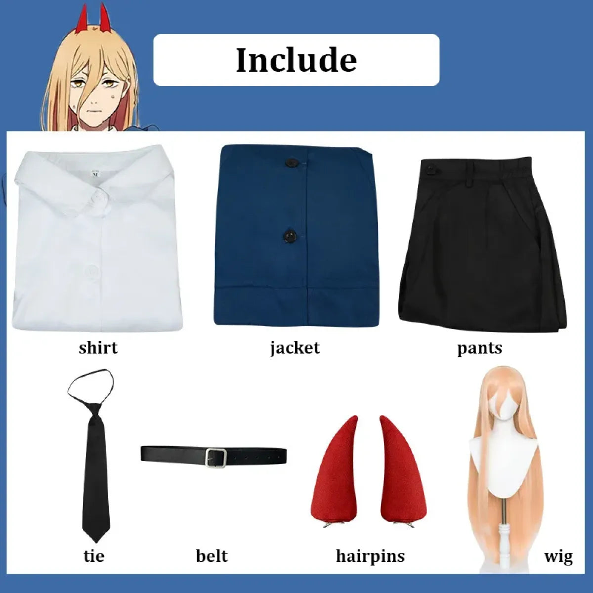 Power Chainsaw Man Cosplay Costume Set - Cosplay - Cosplay Outfit - 7