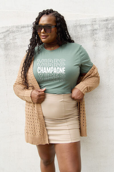 CHAMPAGNE VIBES Round Neck T-Shirt - T-Shirts - Shirts & Tops - 2 - 2024