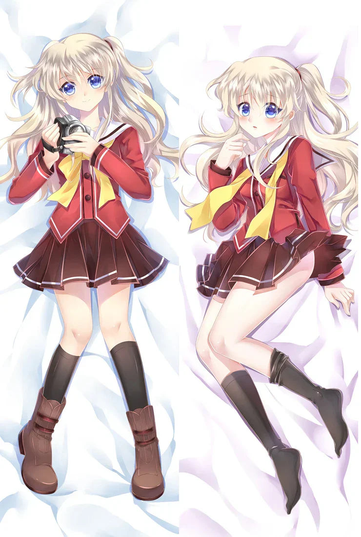 Charlotte Anime Dakimakura - Tomori Nao Custom Pillowcase - Green / 34x100cm Peach Skin - Anime - Clothing - 2 - 2024