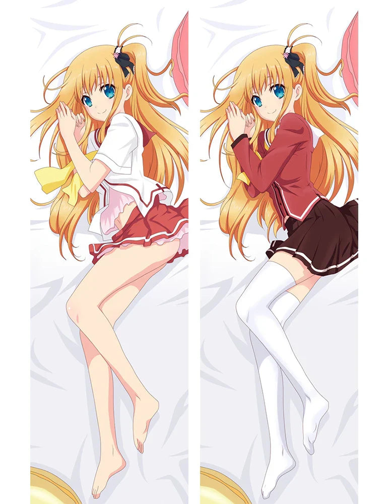 Charlotte Anime Dakimakura - Tomori Nao Custom Pillowcase - Blue / 34x100cm Peach Skin - Anime - Clothing - 1 - 2024