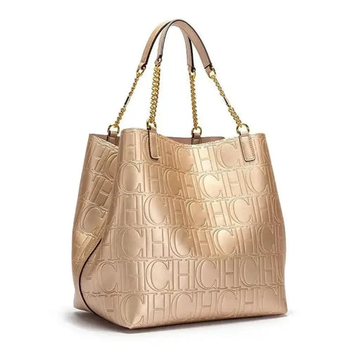 CHCH Embossed Chain Strap Large Tote Bag - Harajuku Style - Tote Bag - 2