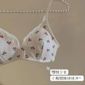 Cherry Print Lace Bra – Seamless Wire-Free Breathable Lingerie - Women’s Clothing & Accessories - Bra - 6