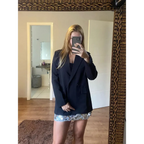 Chic Oversized Blazer for Women - Women’s Clothing & Accessories - Long - Asymmetric - Women’s Jackets - 2