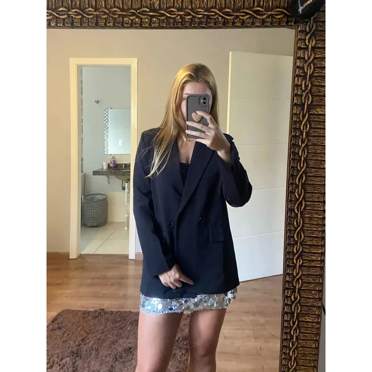 Chic Oversized Blazer for Women - Women’s Clothing & Accessories - Long - Asymmetric - Women’s Jackets - 2