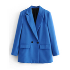 Chic Oversized Blazer for Women - Women’s Clothing & Accessories - Long - Asymmetric - Women’s Jackets - 3