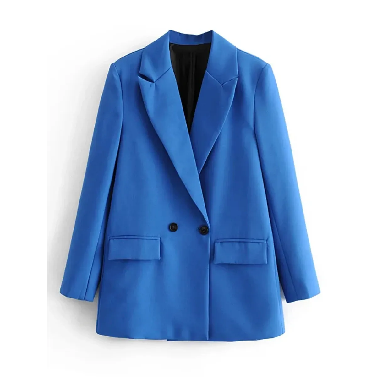 Chic Oversized Blazer for Women - Women’s Clothing & Accessories - Long - Asymmetric - Women’s Jackets - 3