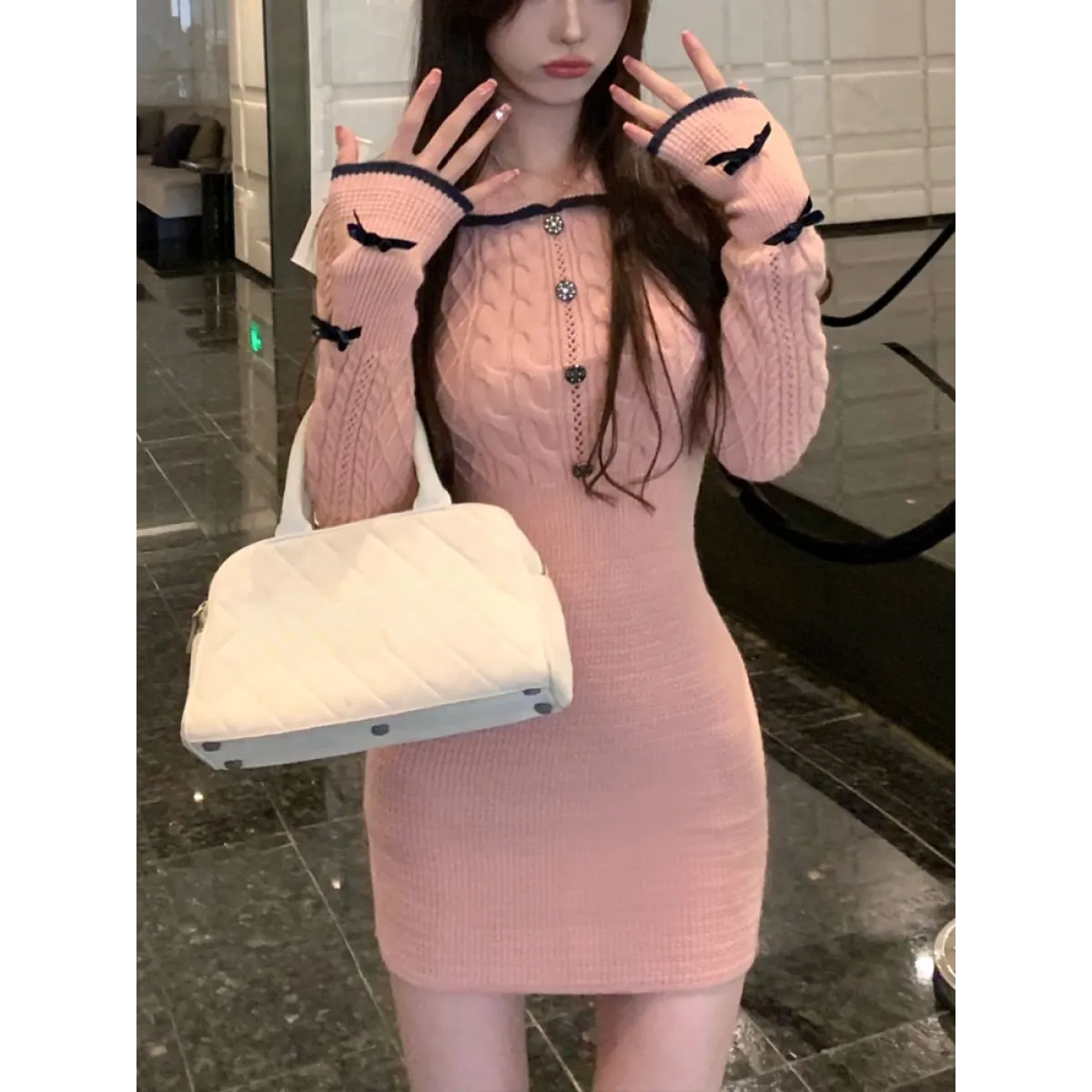 Chic Winter Dress - All Dresses - 8