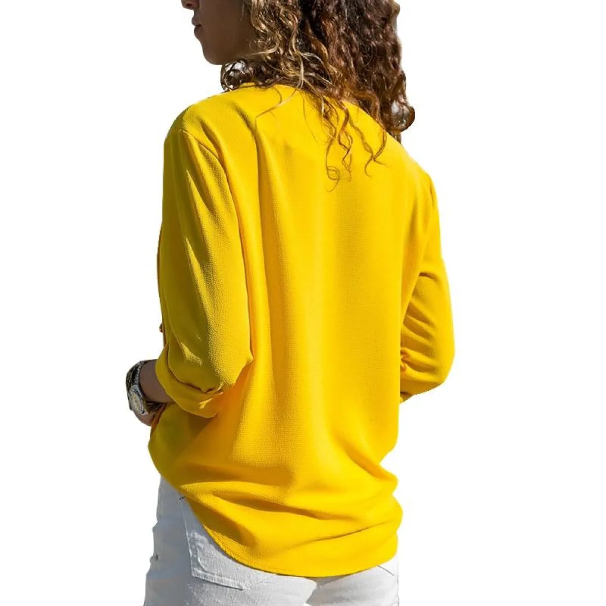 Chiffon Blouse With Buttons - Women’s Clothing & Accessories - 3