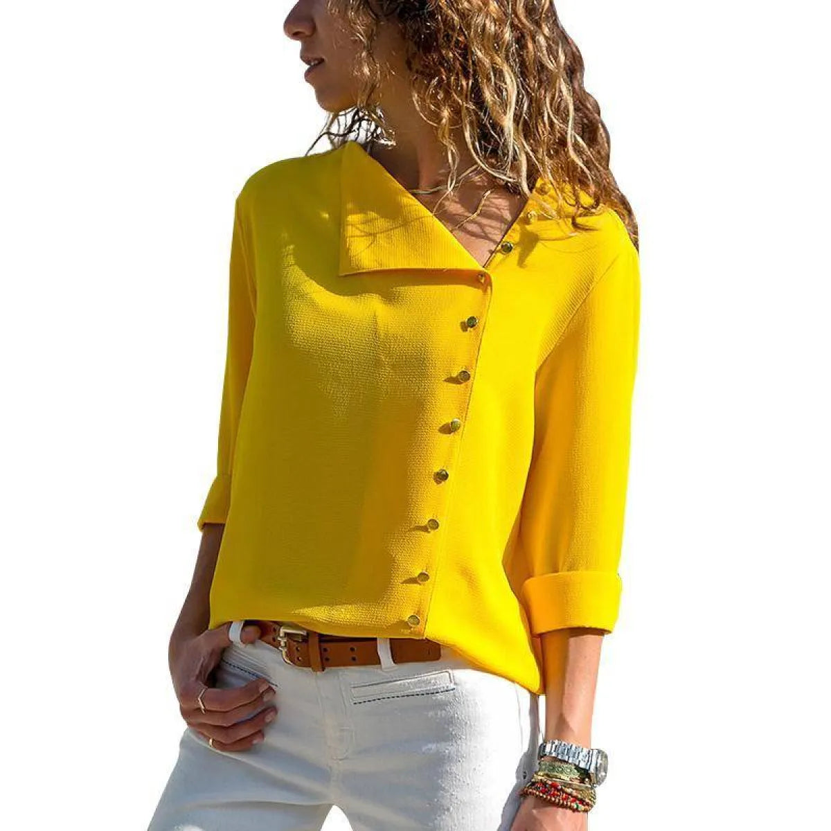 Chiffon Blouse With Buttons - Women’s Clothing & Accessories - 43