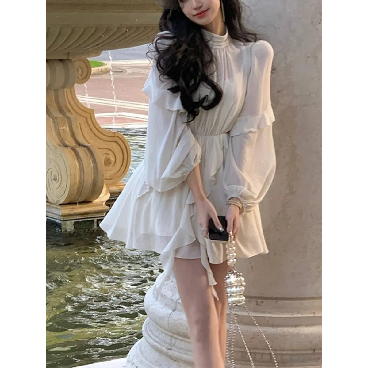 Chiffon Delight Mini Dress - All Dresses - 7