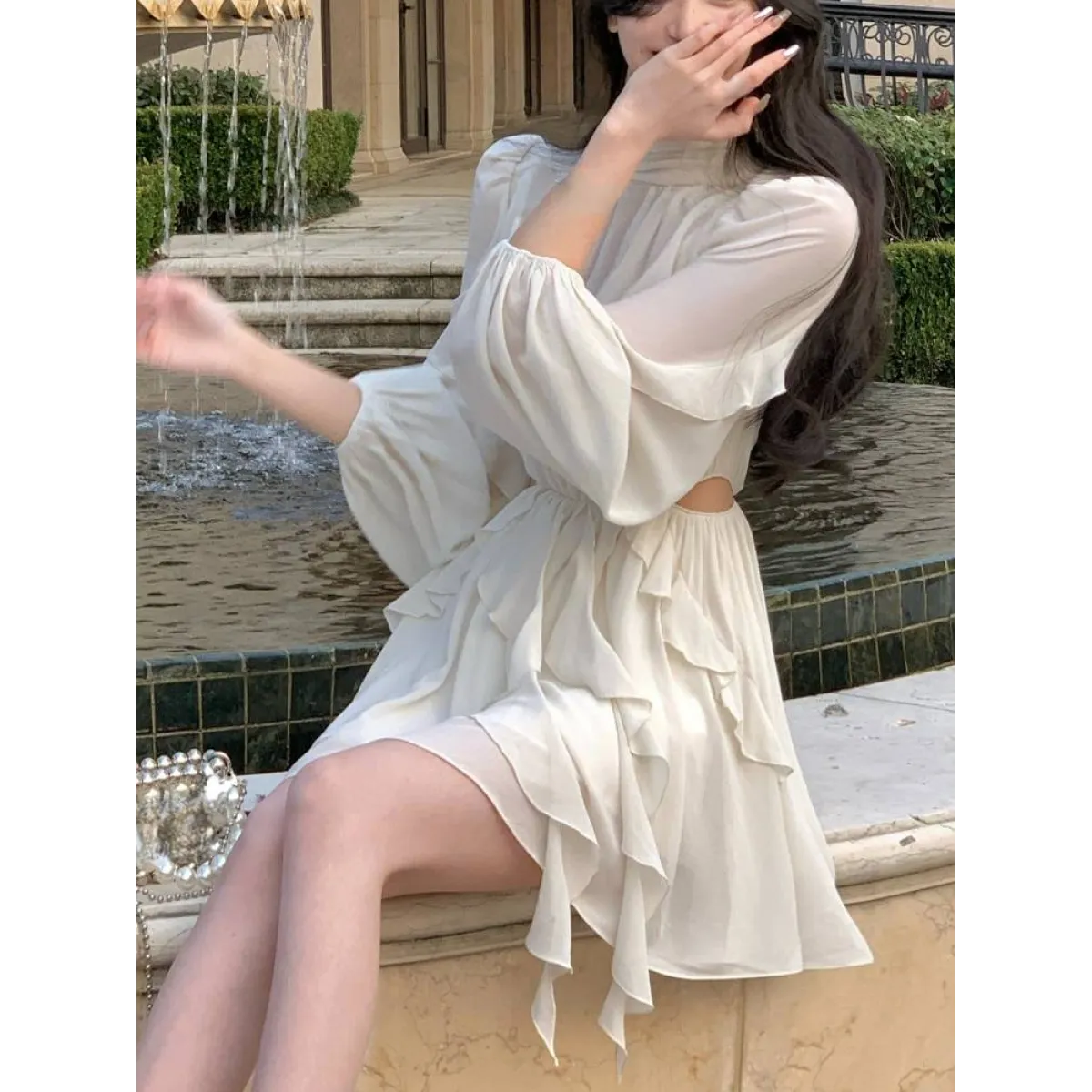 Chiffon Delight Mini Dress - All Dresses - 8