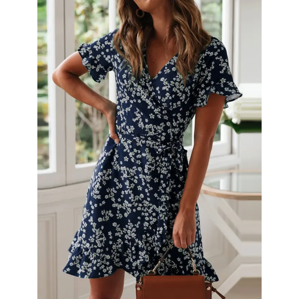 Boho Floral Ruffle Chiffon Dress - All Dresses - Dresses - 8