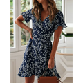 Boho Floral Ruffle Chiffon Dress - All Dresses - Dresses - 8