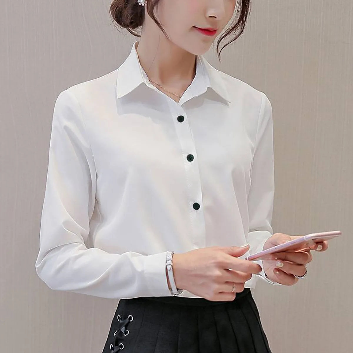 Chiffon Office Shirt - T-Shirts - 1