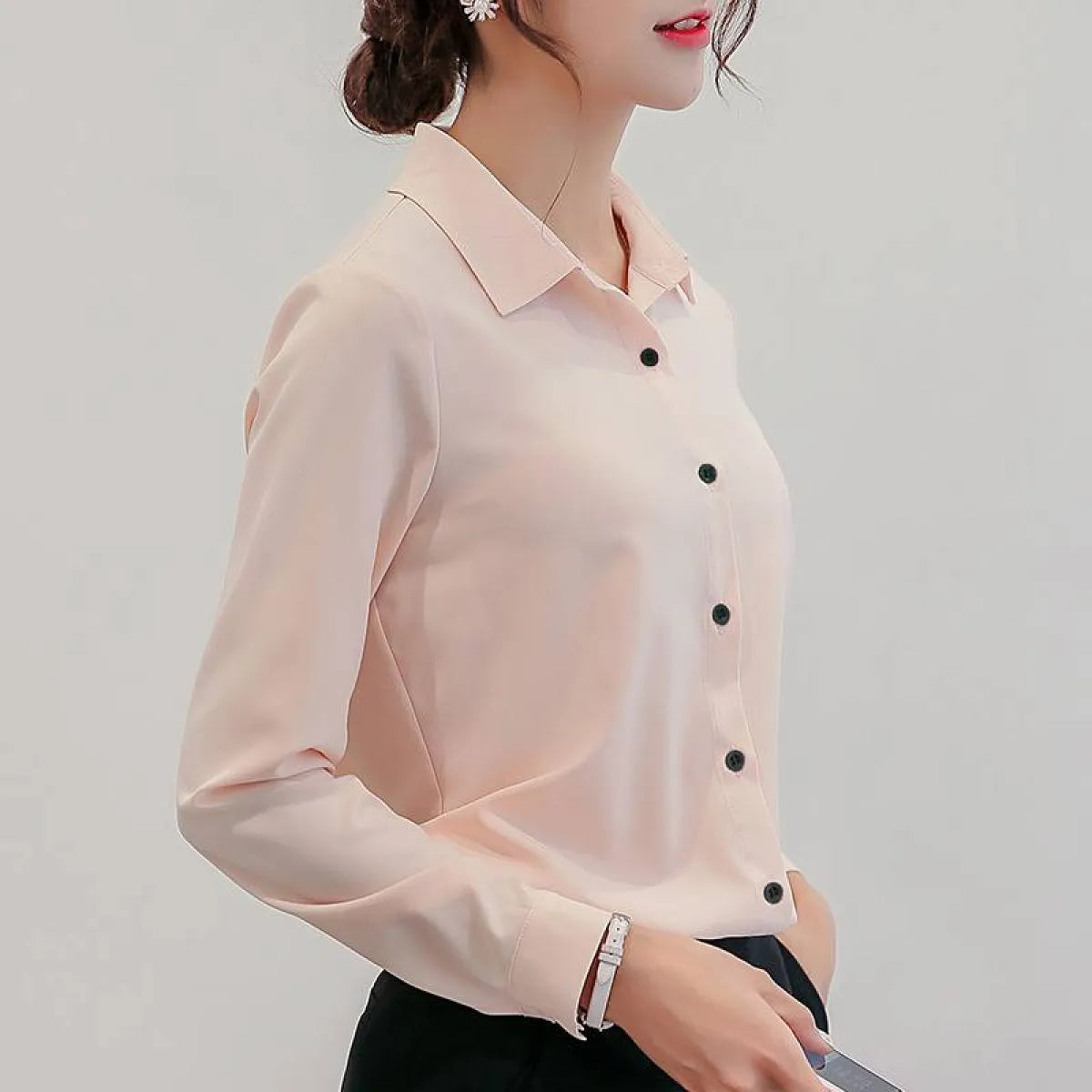 Chiffon Office Shirt - T-Shirts - 3