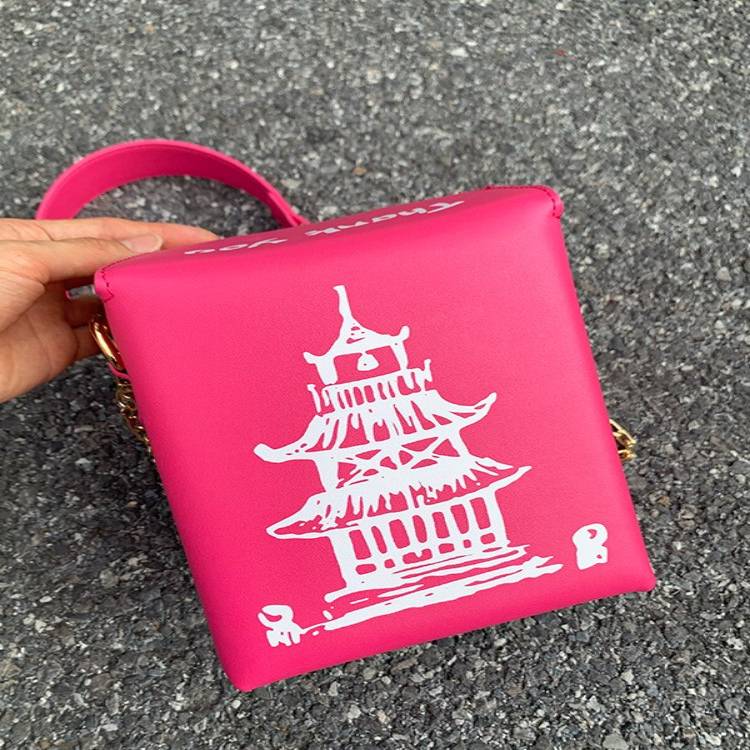 Chinese Takeout Box Chain Bag - Hot Pink - Women Bags & Wallets - Handbags - 19 - 2024