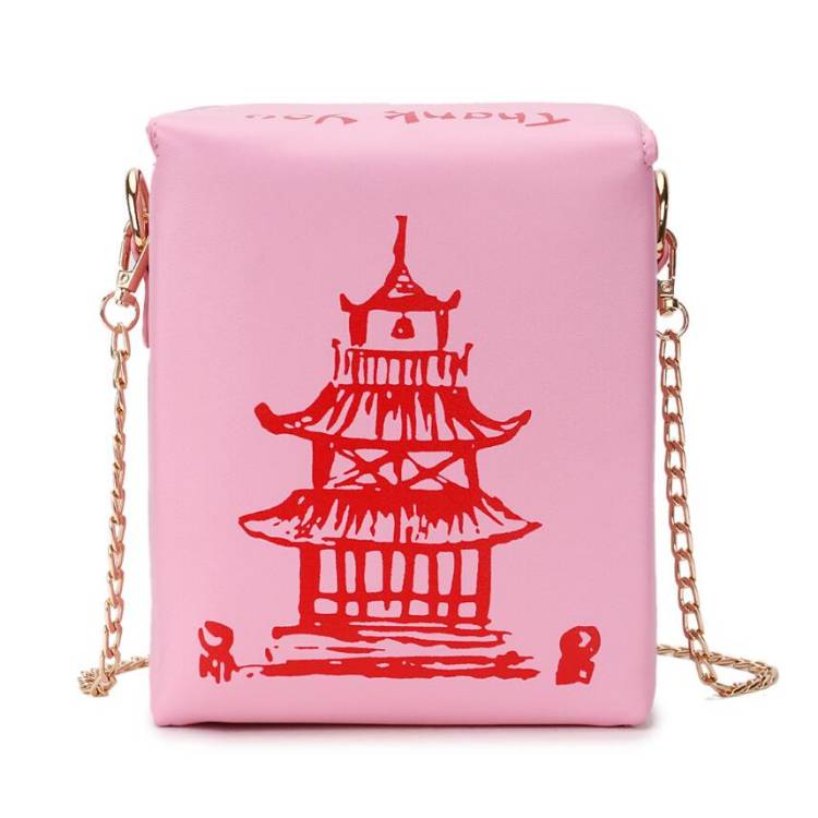 Chinese Takeout Box Chain Bag - Pink - Women Bags & Wallets - Handbags - 22 - 2024