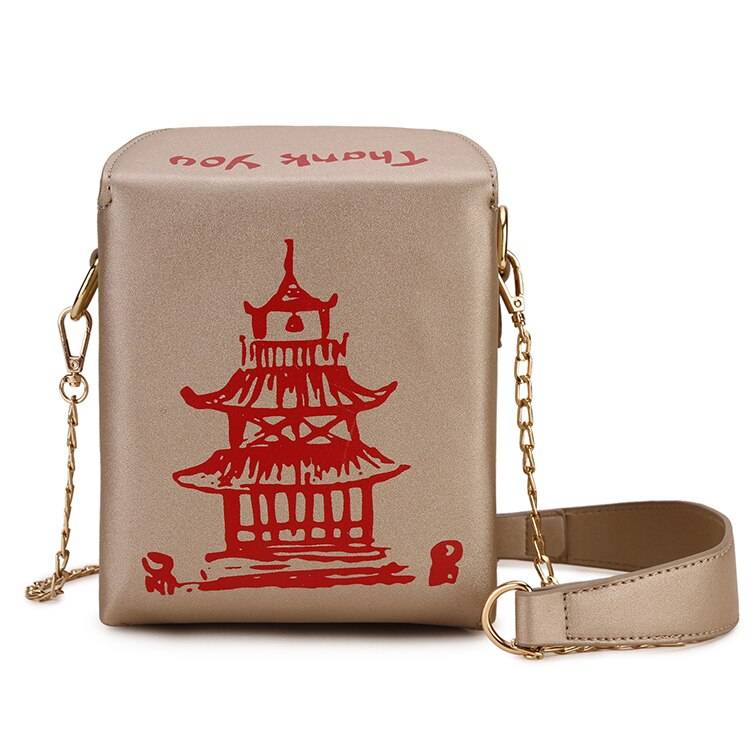 Chinese Takeout Box Chain Bag - Beige - Women Bags & Wallets - Handbags - 27 - 2024