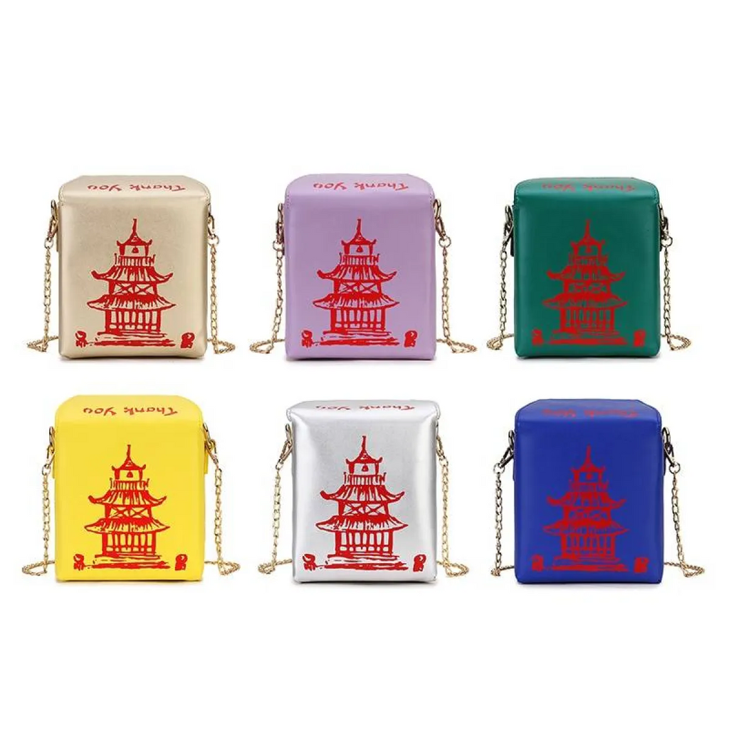Chinese Takeout Box Chain Bag - Women Bags & Wallets - 4