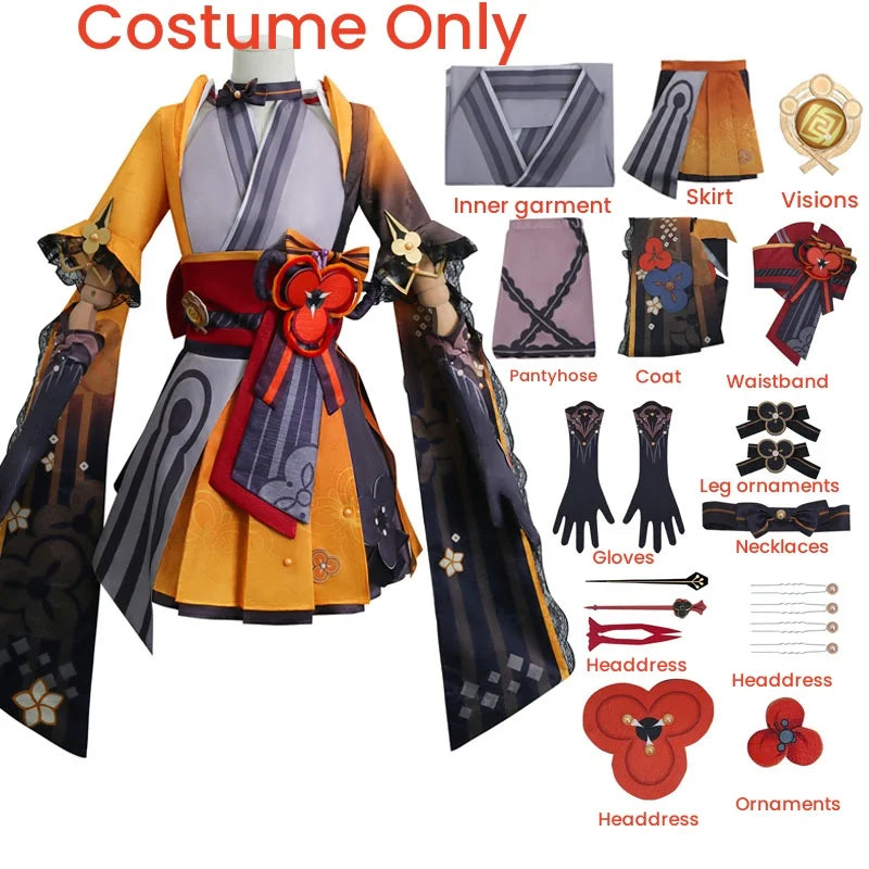 Chiori Cosplay Costume – Genshin Impact Outfit with Wig - XS / Costume Only - Anime - Costumes - 2024 - 10