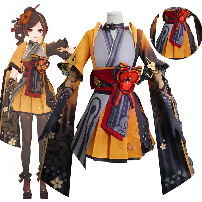 Chiori Cosplay Costume – Genshin Impact Outfit with Wig - Anime - Costumes - 2024 - 3 - Worldwide Shipping