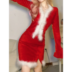 Sexy Christmas Party Velvet Dress - All Dresses - 3