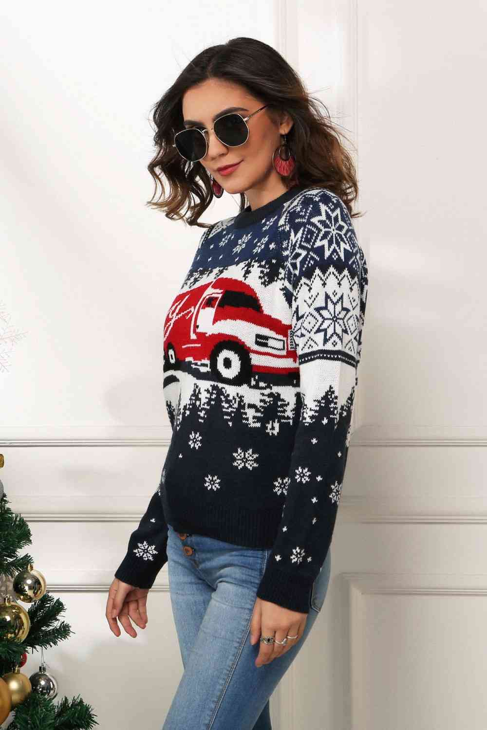 HAPPY Christmas Raglan Sleeve Sweater - Sweaters - Shirts & Tops - 5 - 2024