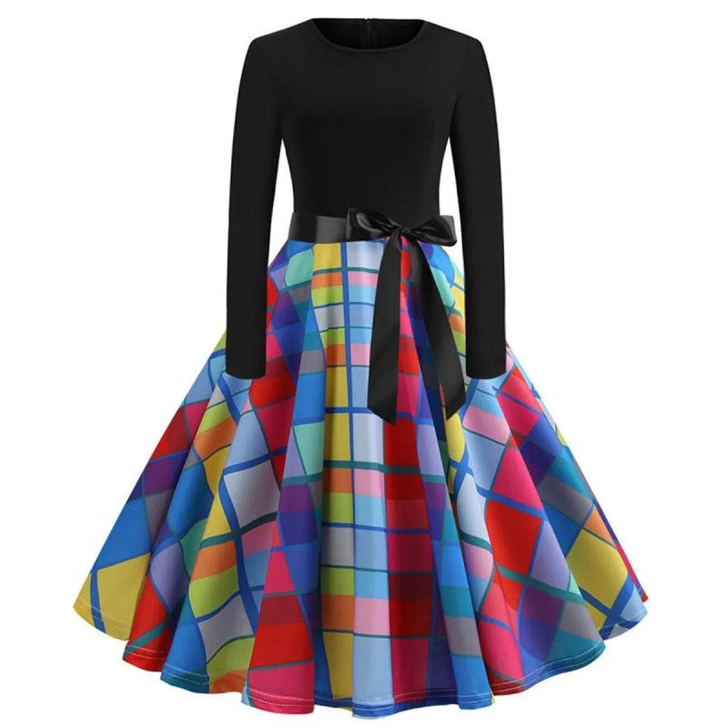 Women’s Christmas Styled Swing Dress - All Dresses - 21