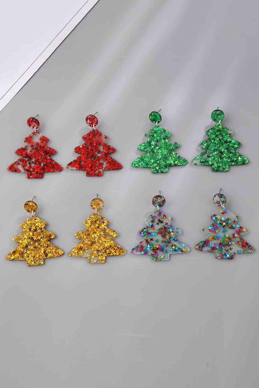 Christmas Tree Acrylic Earrings - Women’s Jewelry - Earrings - 2 - 2024