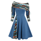 Cinched Striped Flare Dress - All Dresses - 23