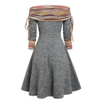 Cinched Striped Flare Dress - All Dresses - 9