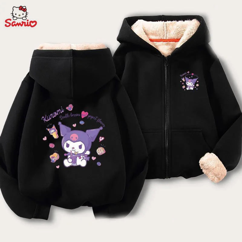 Sanrio Cartoon Cinnamoroll Cashmere Hoodie - A5 / M(50-60kg) - Hoodies & Sweatshirts - Clothing - 7 - 2024