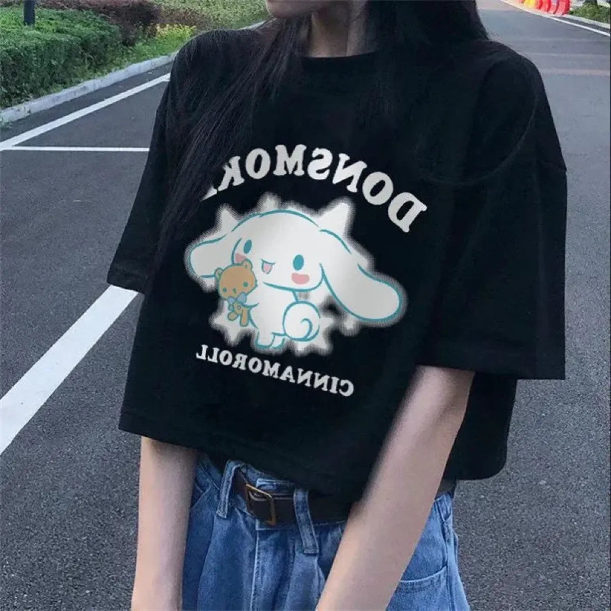 Harajuku Cinnamoroll Crop Top - T-Shirts - T-Shirt - 1