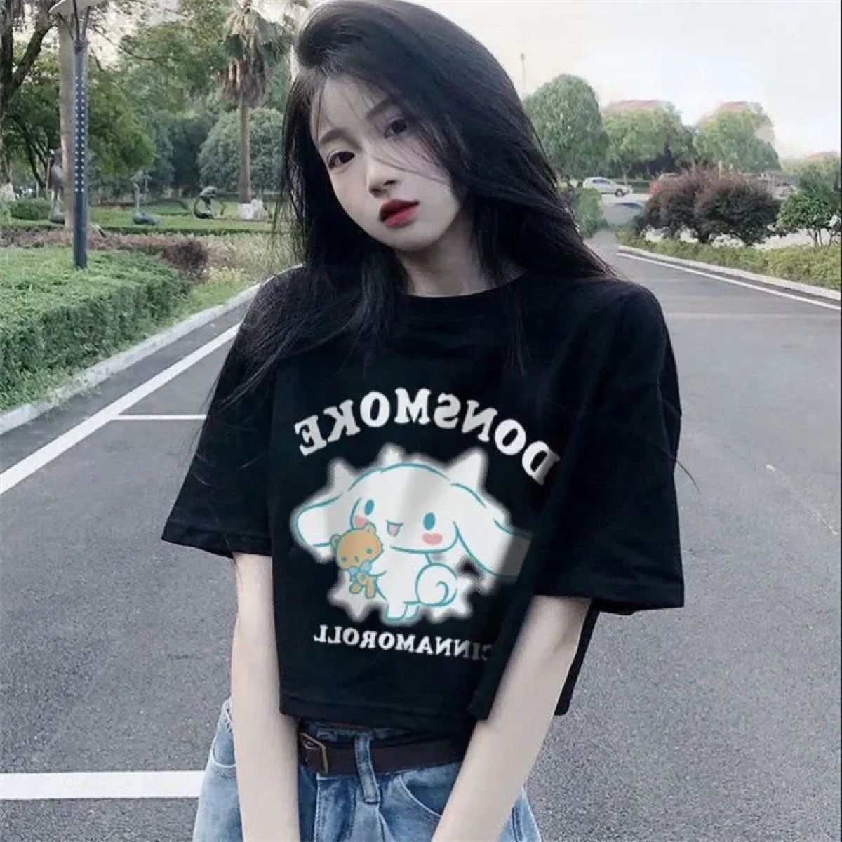Harajuku Cinnamoroll Crop Top - T-Shirts - T-Shirt - 3