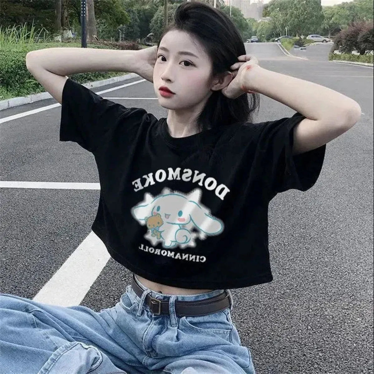 Harajuku Cinnamoroll Crop Top - T-Shirts - T-Shirt - 4