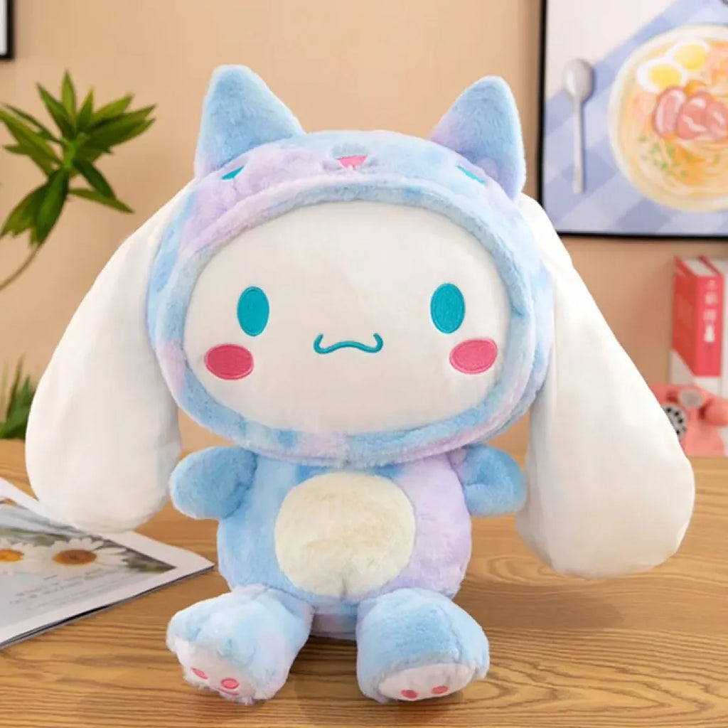 Large Kawaii Cinnamoroll Plush – Pastel Tie-Dye Comfort Pillow Toy - Sanrio - Plushie - 8