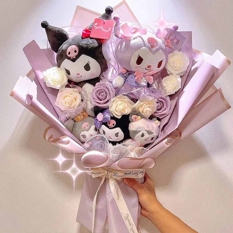 Kawaii My Melody & Cinnamoroll Plush Toy Bouquet - H - Plushies - Stuffed Animals - 12 - 2024