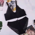 Lace Front Closure Bra With Panties Set - Women’s Clothing & Accessories - 17