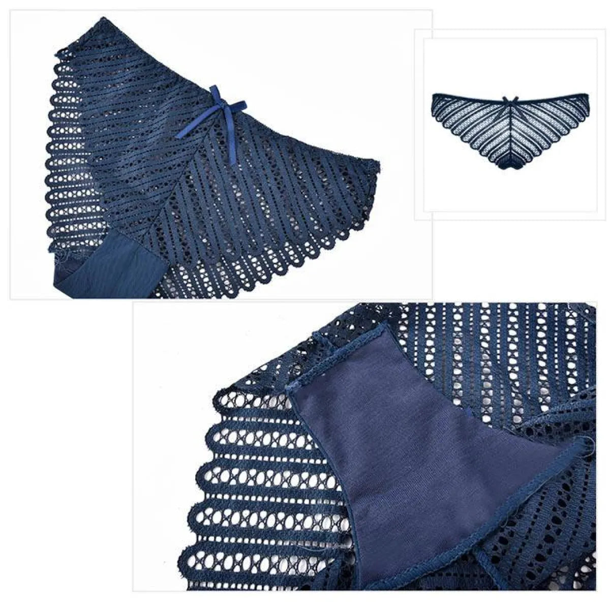 Lace Front Closure Bra With Panties Set - Women’s Clothing & Accessories - 13