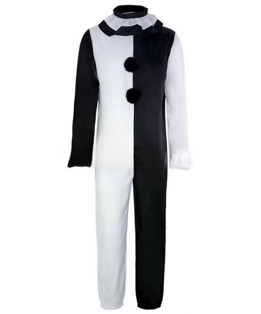 Terrifier 2 Art The Clown Cosplay Costume – Jumpsuit & Mask Halloween Set - Women’s Clothing & Accessories